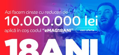 10 milioane de lei extra-reduceri de ziua eMAG