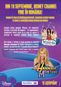 Castiga o invitatie de 2 persoane la concertul Hannah Montana din Londra sau unul din cele 110 pachete Disney Channel