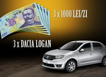 Castiga 3 masini Dacia Logan Ambiance si 234 x 1.000 de lei
