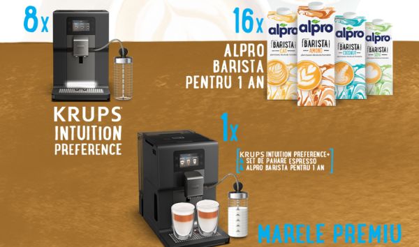 Câștigă un espressor automat Krups Intuition Preference+