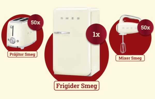 Câștigă un frigider Smeg FAB5RCR5
