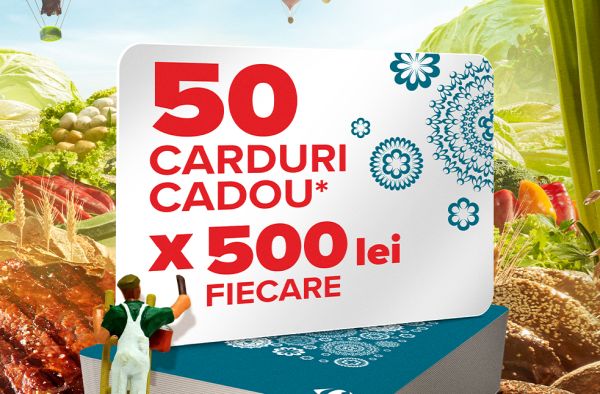 Câștigă 50 vouchere Carrefour în valoare de 500 lei fiecare