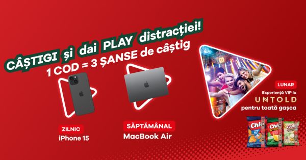 Câștigă zilnic un telefon iPhone 15 128GB 5G﻿
