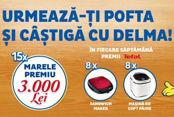 Câștigă 15 premii a câte 3.000 de lei fiecare