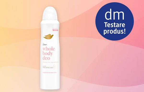 Câștigă 100 deodorante spray Dove Raspberry & Rose 150 ml