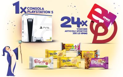 Câștigă o consolă PlayStation 5 și 24 de vouchere eMAG în valoare de 300 lei fiecare