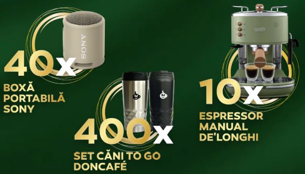 Câștigă 10 espressoare DeLonghi