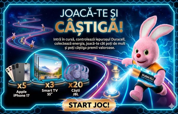 Câștigă 5 telefoane iPhone 17 256GB 5G