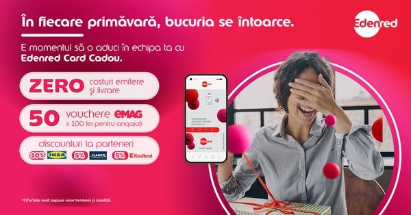 Câștigă 50 vouchere eMAG în valoare de 100 lei fiecare