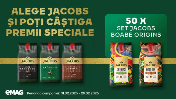 Câștigă 50 de seturi Jacobs Boabe Origins
