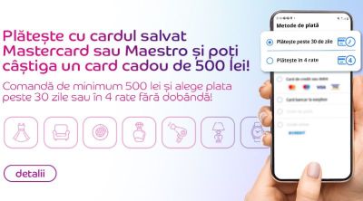 Câștigă 200 vouchere eMAG în valoare de 500 lei fiecare