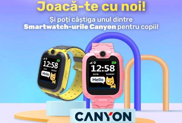 Câștigă 2 smartwatch-uri Canyon pentru copii