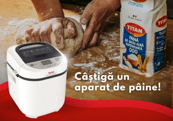 Câștigă o mașină de pâine Tefal Pain Dore PF210138