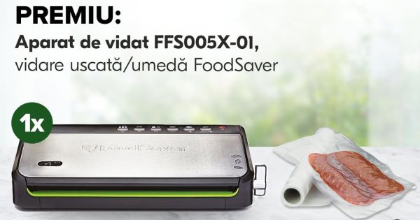 Câștigă un aparat de vidat alimente FoodSaver FFS005X-01