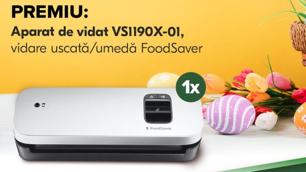 Câștigă un aparat de vidat alimente FoodSaver VS1190X-01