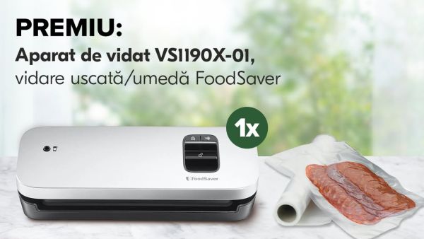 Câștigă un aparat de vidat alimente FoodSaver VS1190X-01