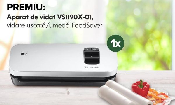 Câștigă un aparat de vidat alimente FoodSaver VS1190X-01