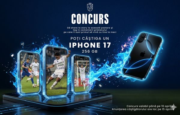 Câștigă un telefon iPhone 17 256GB 5G