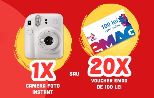Câștigă un aparat foto instant Fujifilm Instax Mini 12
