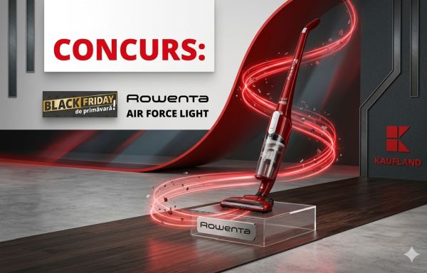 Câștigă un aspirator vertical Rowenta Air Force Light RH6543WH