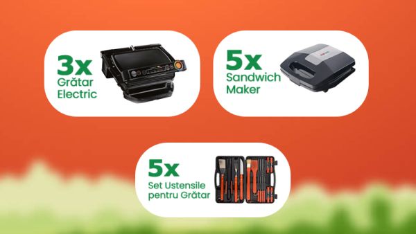 Câștigă 3 grătare electrice Tefal OptiGrill+ GC712834