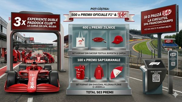 Câștigă 3 experiențe duble VIP la cursa de Formula 1 din Belgia