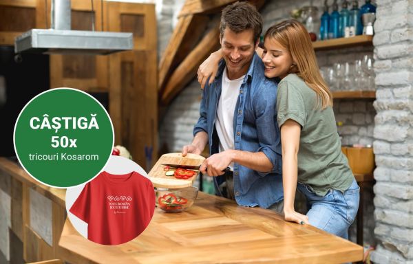 Câștigă 50 tricouri Kosarom cu tematica Dragobete