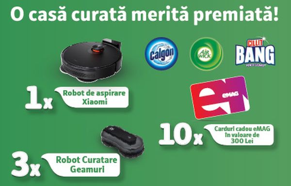 Câștigă un aspirator robot Xiaomi Robot Vacuum S20+