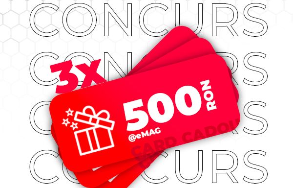 Câștigă 3 vouchere eMAG în valoare de 500 lei fiecare