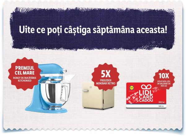 Câștigă un robot de bucătărie KitchenAid Artisan