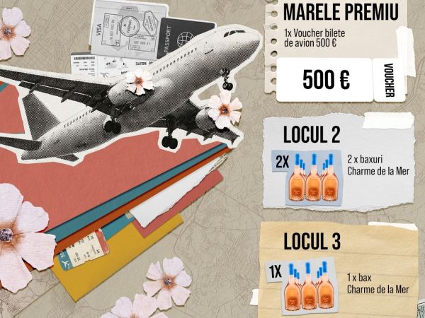 Câștigă un voucher bilete avion în valoare de 500 euro