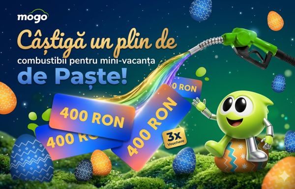Câștigă 3 vouchere carburant în valoare de 400 lei fiecare