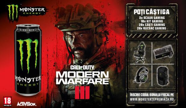 Câștigă 3 scaune de gaming cu Monster Energy