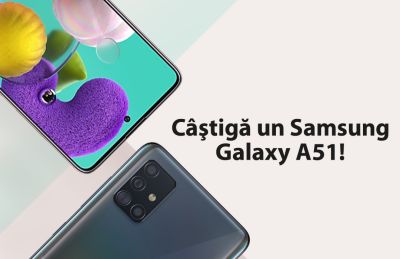 Câștigă un smartphone Samsung Galaxy A51