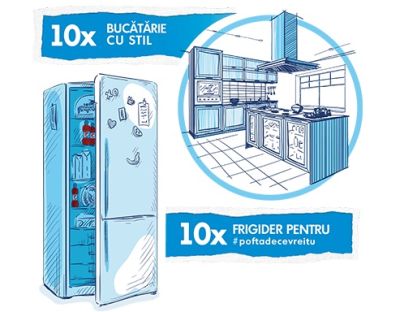 Câștigă 10 vouchere IKEA de 5.000 lei fiecare și 10 frigidere Beko