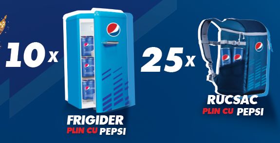 Câștigă 10 mini-frigidere pline cu Pepsi