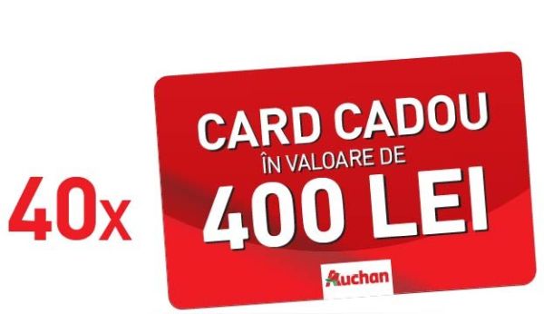 Câștigă 40 vouchere Auchan în valoare de 400 lei fiecare