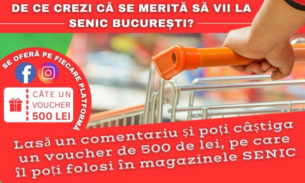 Câștigă 2 vouchere Senic în valoare de 500 lei fiecare