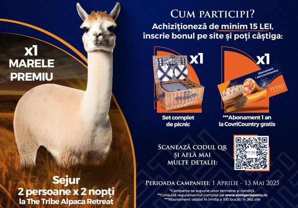 Câștigă un sejur de 2 zile la The Tribe Alpaca Retreat