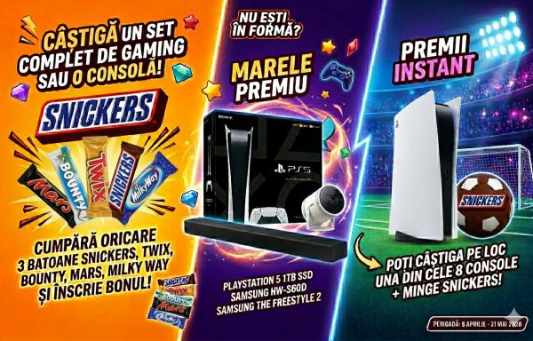 Câștigă 9 console Sony PlayStation 5 Slim