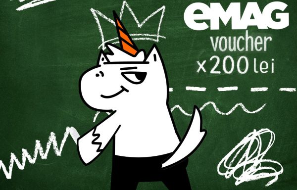 Câștigă 2 vouchere eMAG în valoare de 200 lei fiecare
