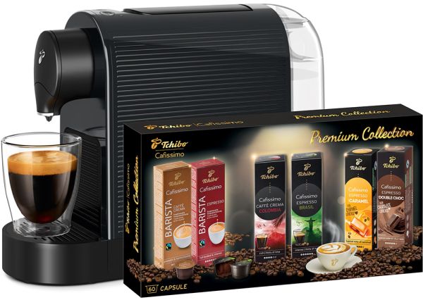 Câștigă 6 espressoare cu capsule Tchibo Cafissimo Pure Plus