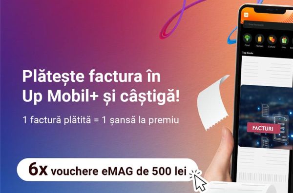 Câștigă 6 vouchere eMAG în valoare de 500 lei fiecare