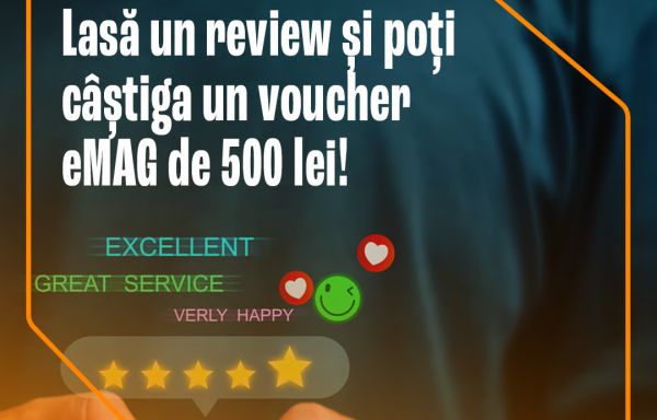 Câștigă 5 vouchere eMAG în valoare de 500 lei fiecare