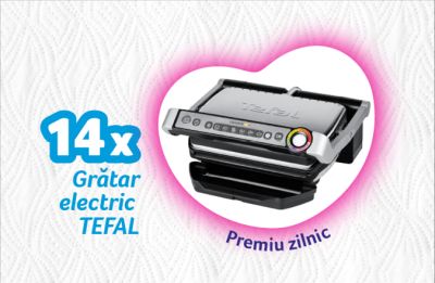 Câștigă zilnic un grătar electric Tefal OptiGrill+