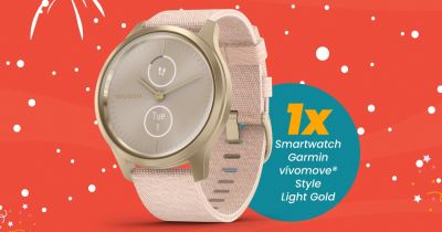 Câștigă un smartwatch Garmin Vivomove Style Light Gold