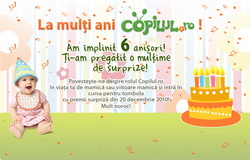 Castiga 23 de premii oferite la ceas aniversar de site-ul Copilul