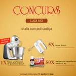 Castiga un robot de bucatarie Bosch, 5 mixere Bosch si 50 pachete de ingrediente Coseli pentru un an