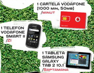 Castiga 8 tablete Samsung Galaxy Tab 2, 56 telefoane Vodafone Smart 2 si 33.600 cartele Vodafone