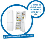 Castiga 3 combine frigorifice Indesit si 15 saltele de plaja Indesit
